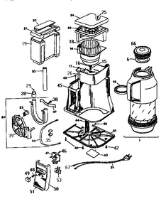 Replacement Parts Diagram and Parts List for TCM411  Black and Decker Coffee Maker